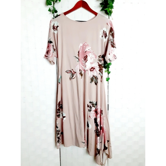 Kayla's Armoire Floral Faux-Wrap Assymetric Dress - Picture 6 of 16